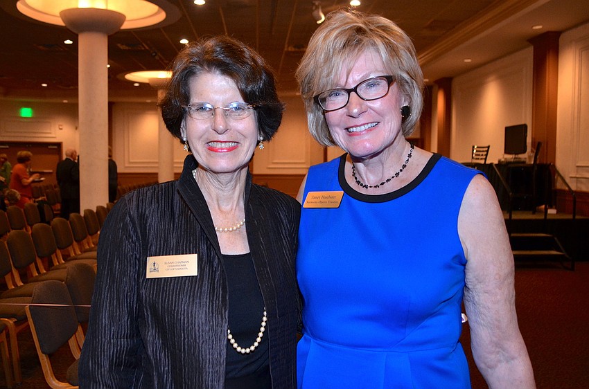 Sarasota City Commissioner Susan Chapman and Janet Huelster