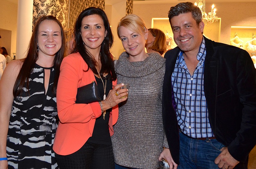 Stephanie Roland and Michele Schlossberg with Karen and Brooke Misantone