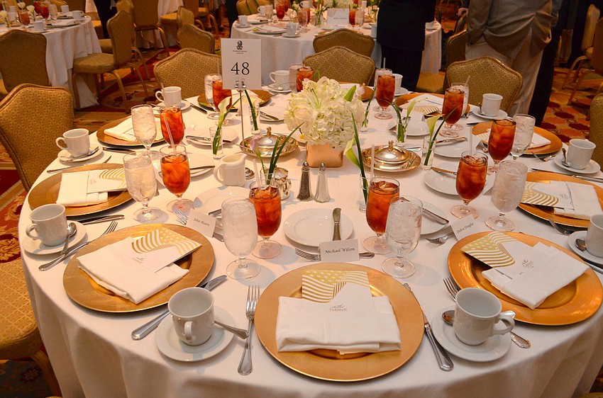 The beautifully decorated tables at the 5th annual Compassion in Caring luncheon