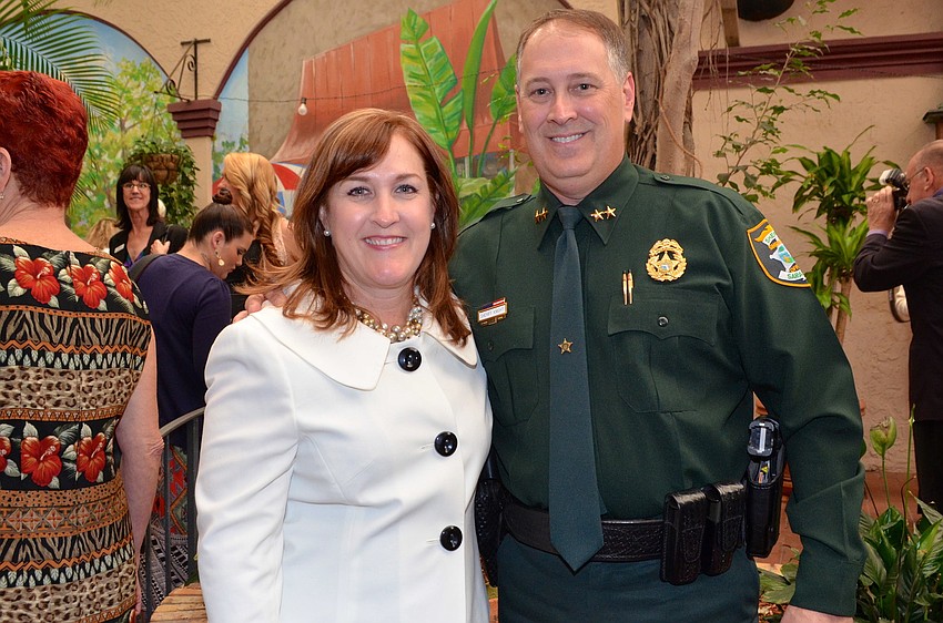 Tracy and honoree Sheriff Tom Knight
