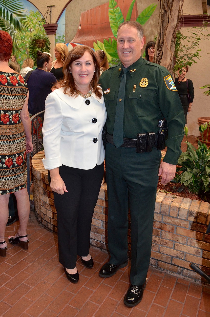 Tracy and honoree Sheriff Tom Knight