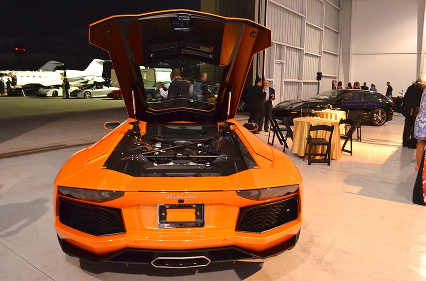 Exotic cars were on display at the Sarasota Exotic Car Fest Jet Port Reception Friday, Feb. 21, at Rectrix Aerodrome Center.