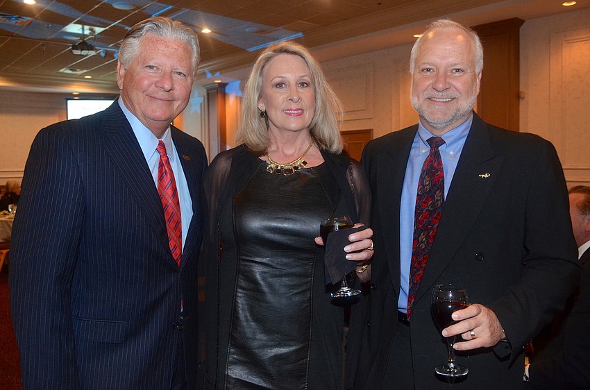 Kim and Julie French with Mike Bell