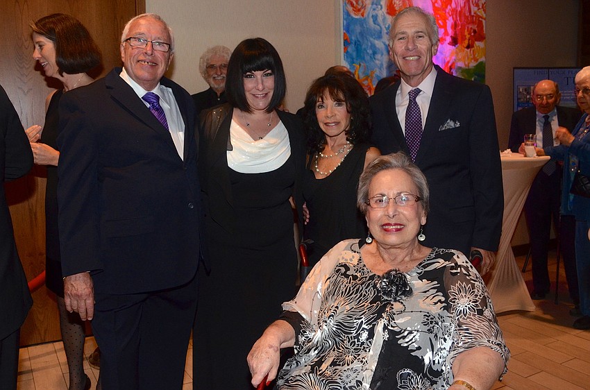 Stanley Weintraub, honoree Anne Weintraub, Betsy and Dr. James Granite and Janice Weintraub