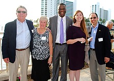 Jim and Pat Beaman, Dr. Conrad Beckles, Jessica Stinson and Brandon Staglin