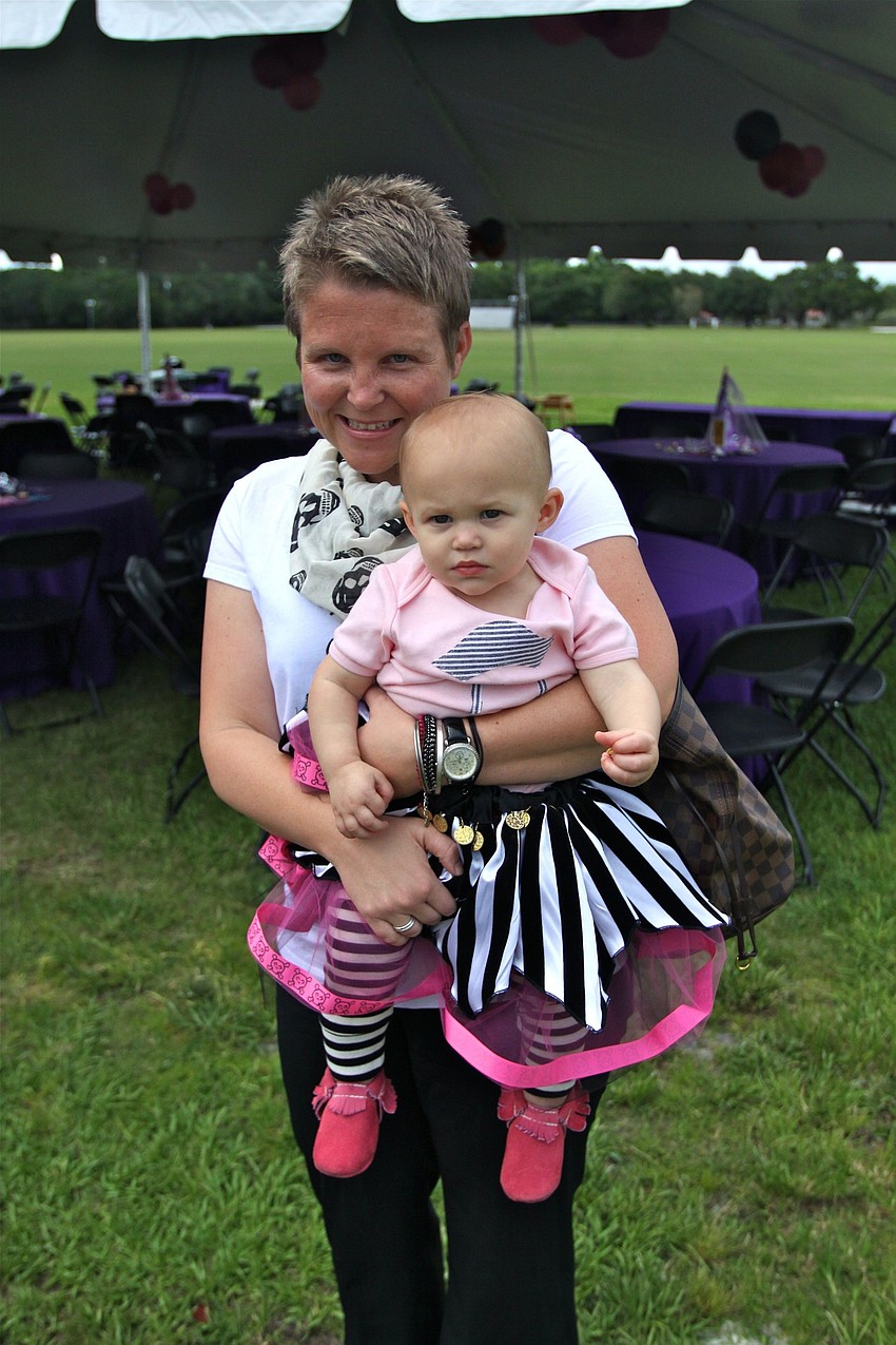 Lindsay Howell with her priate-princess daughter Georgia, 1.
