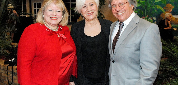Chairwoman Debbi Benedict, keynote speaker Olympia Dukakis and Bruce Rodgers