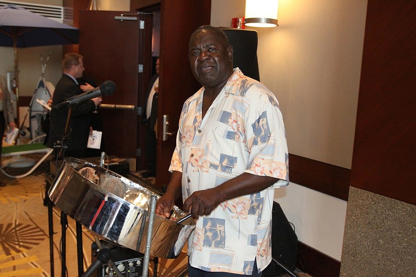 Loris Caines played the steel drum