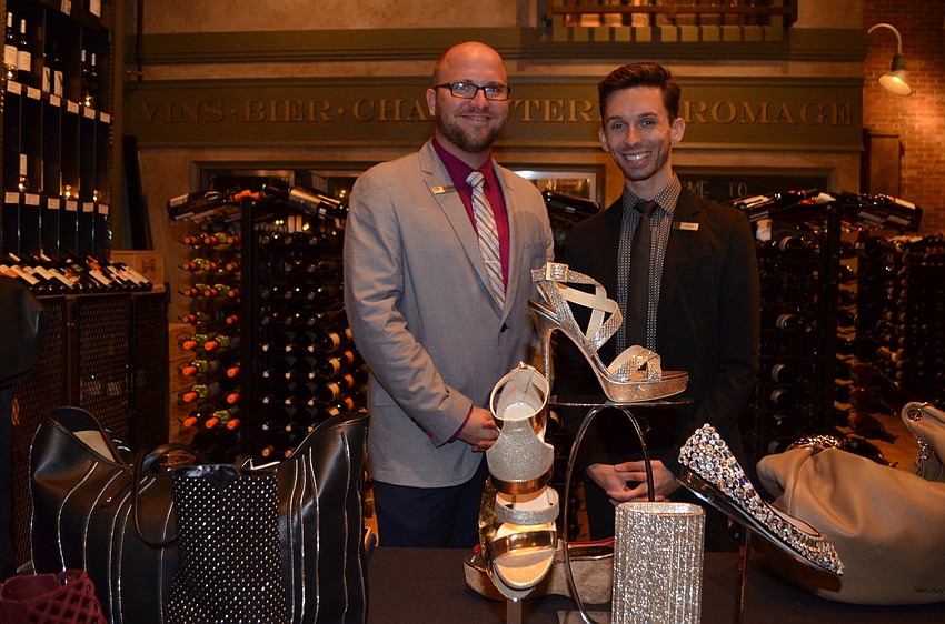 Cody Flietner with host Tyler West from Saks Fifth Avenue.