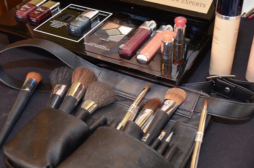 Saks Fifth Avenue provided a Dior makeup station for guests at the fashion show luncheon.