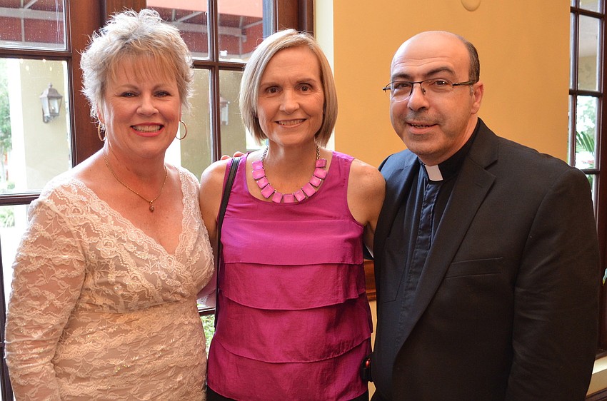 Jeannine Stitos, Mary Lee Bastianelli and Rev. Steve Clemente
