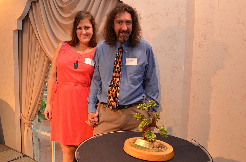 Edward Walsh, the artist who created this years Boundary Crosser award, and his wife Stephanie.