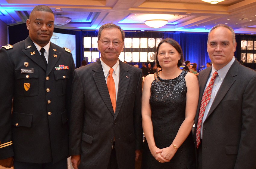 Major Wyndel Darville, Steve Wilberding, Hugh Bettenborf and Allison Archbold