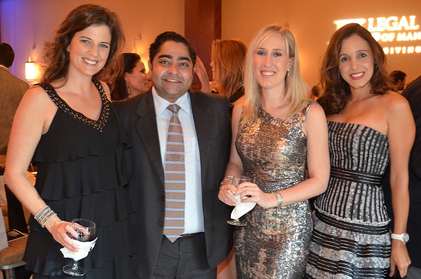 Kameron Hodgens, Nishit Patel and Crystal Hansen with co-chair Jennie Famiglio