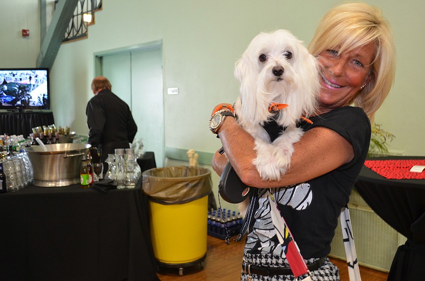 Keri Baker with Bingo the Maltese.