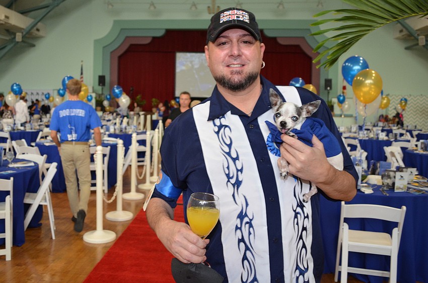 Richard Heatherington with Lulu, the 21 year old Chihuahua.