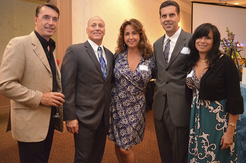 Nigel Mould, Charles Zweil and Renee Harris with Louis and Alicia Grasso