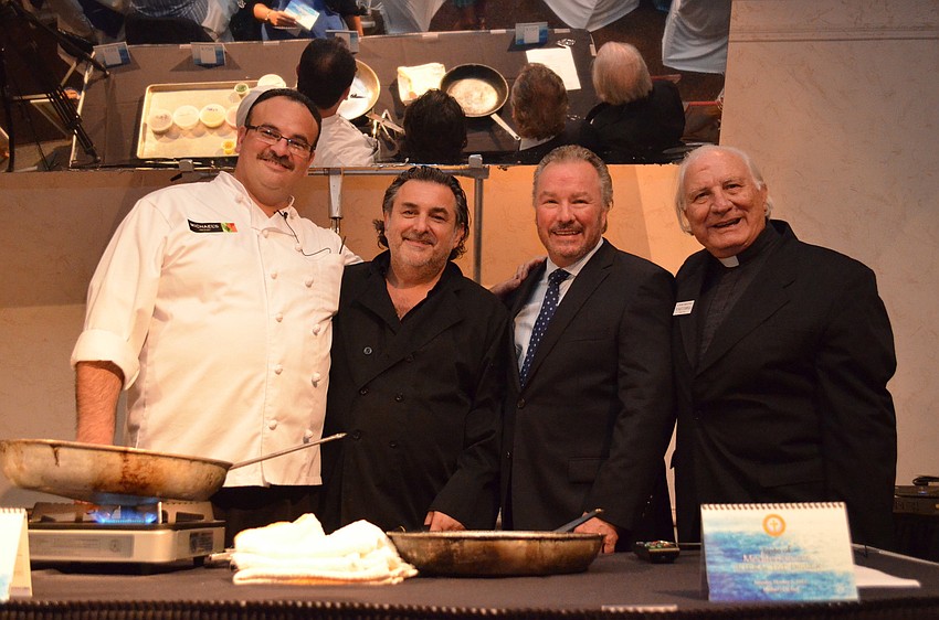 Jamil Pineda, Phil Mancini, Michael Klauber and Fr. Fausto Stampiglia