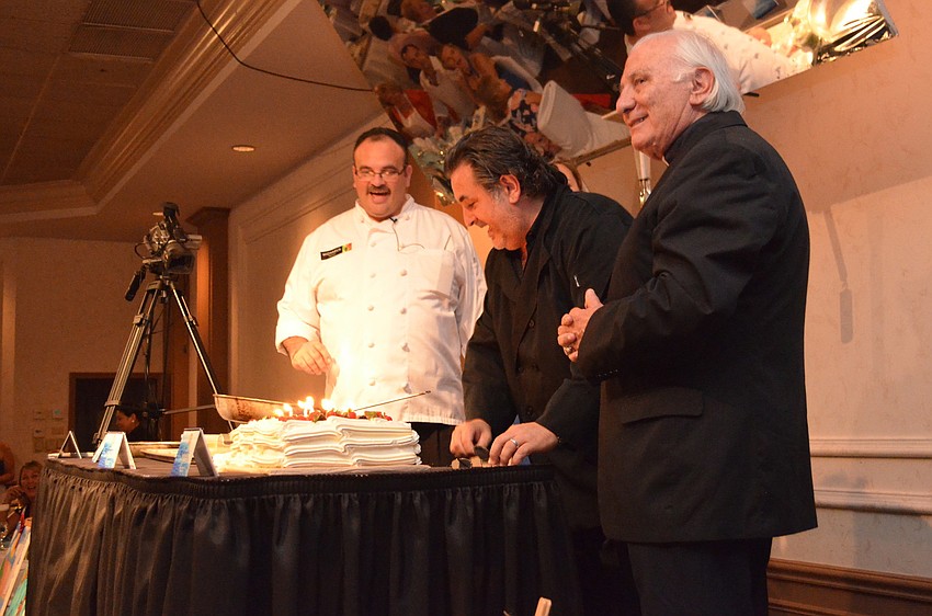 Jamil Pineda, Phil Mancini and Fr. Fausto Stampiglia