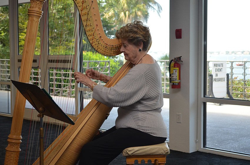 A violinist played beautiful music throughout the luncheon.