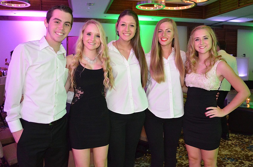 Derek Lersch, Savanna Wright, Nicole Grant, Hannah Grant and Sydney Wright