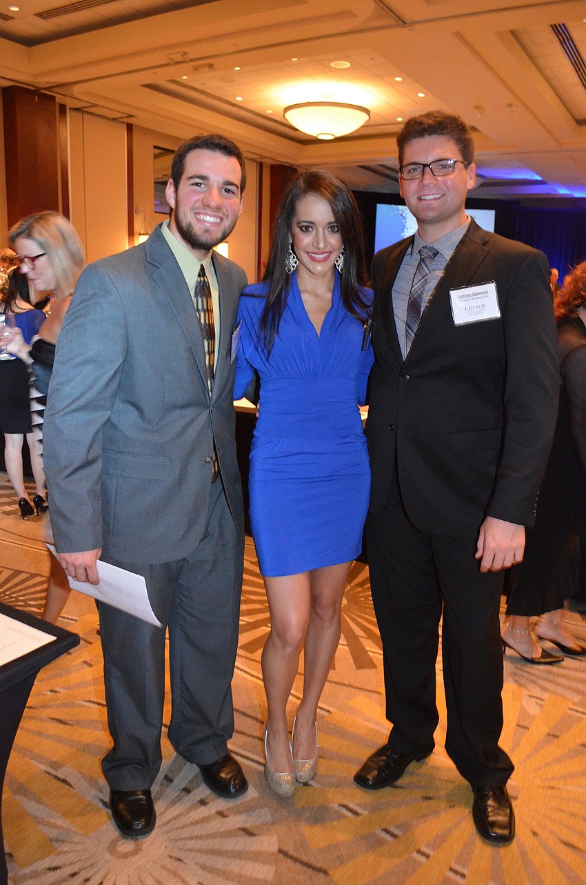 LECOM students Jason Johnson, Katherine Perez and Nathan Janowicz