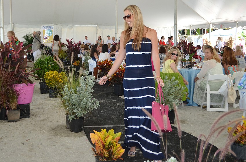 Kristy Cail models in the Flip Flops Fashion Show.