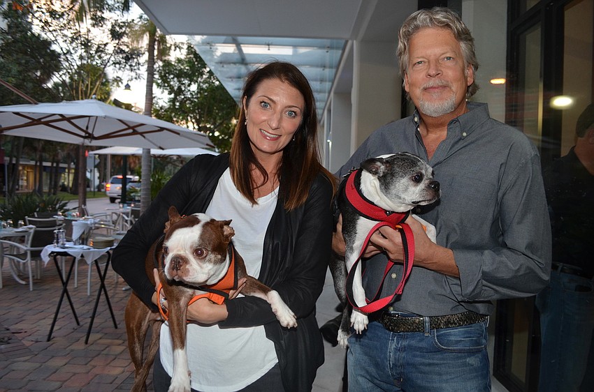 Heather Dunhill and Ted Meekma with Rocco and Lucy
