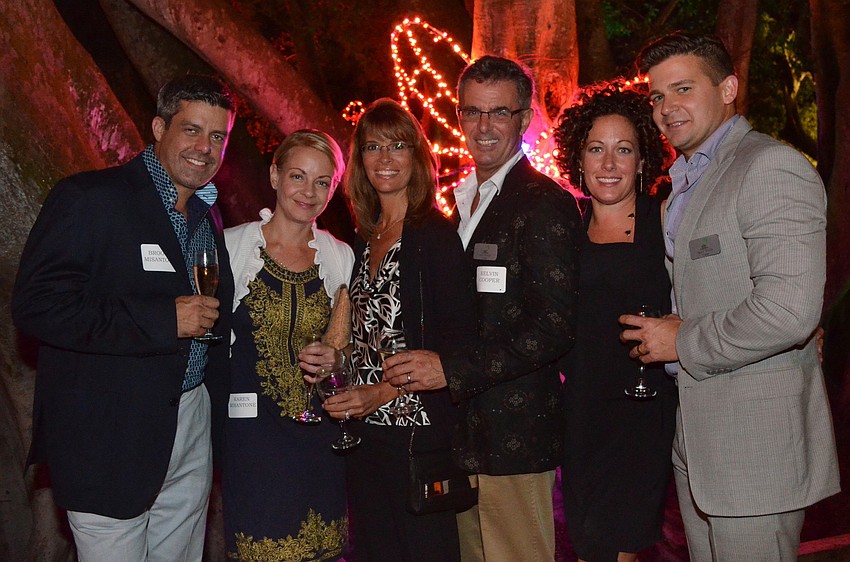 Brooke and Karen Misantone, Margie and Kelvin Cooper and Mindy and Wayne Rollins