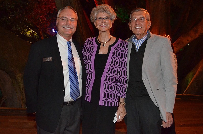 Christopher Romine with Dr. Sarah and George Pappas