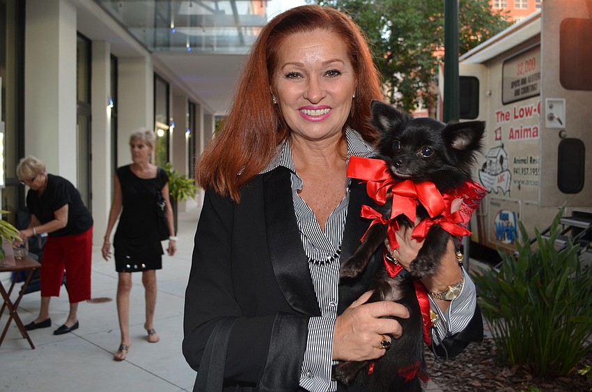 Michele Strauss with Zeus