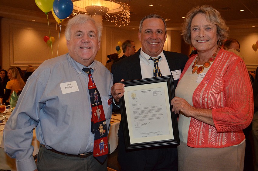 Hal Hedley and Dave Grant with keynote speaker Sen. Nancy Detert
