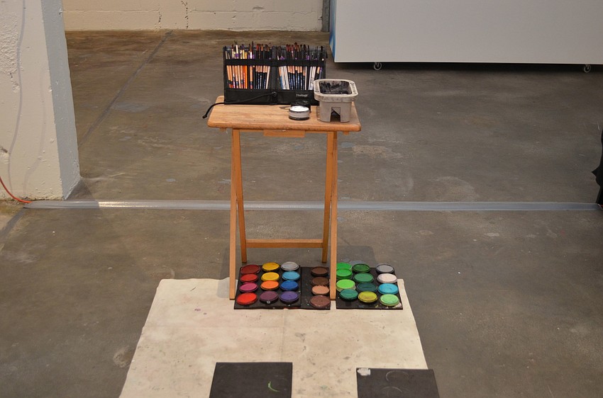 Chalk to be used in one of the featured artistâ€™s installations.