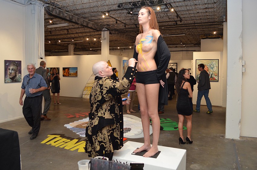 Guests at the Sarasota Chalk Festival Opening Gala experienced interactive art and installations at the Re-Imagining Sarasota Chalk Artists Art curated show Thursday, Nov. 14.