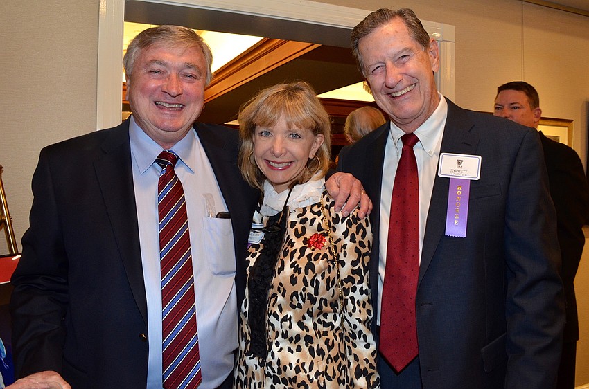 Bibb Swain with honorees Charlie Ann and Jim Syprett