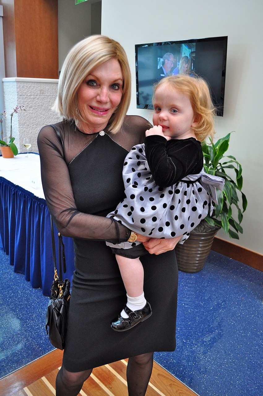 Hillary Steele, honorary chairwoman, with her two-year-old granddaughter Izzy Wieand
