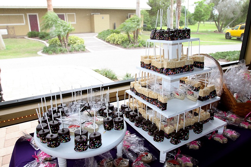 A variety of princess and pirate themed treats were on display for children and adults to have prior to dinner.