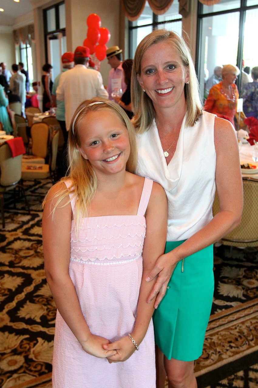 Ivy Morton, 11, with her mother, Kristin Morton