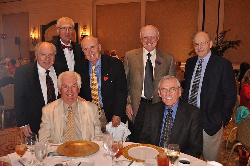 Dick Hull, Ed Bavaria, Harry Leopold, Erik Lindqvist, Larry English, Don Worthington and Tom Jones