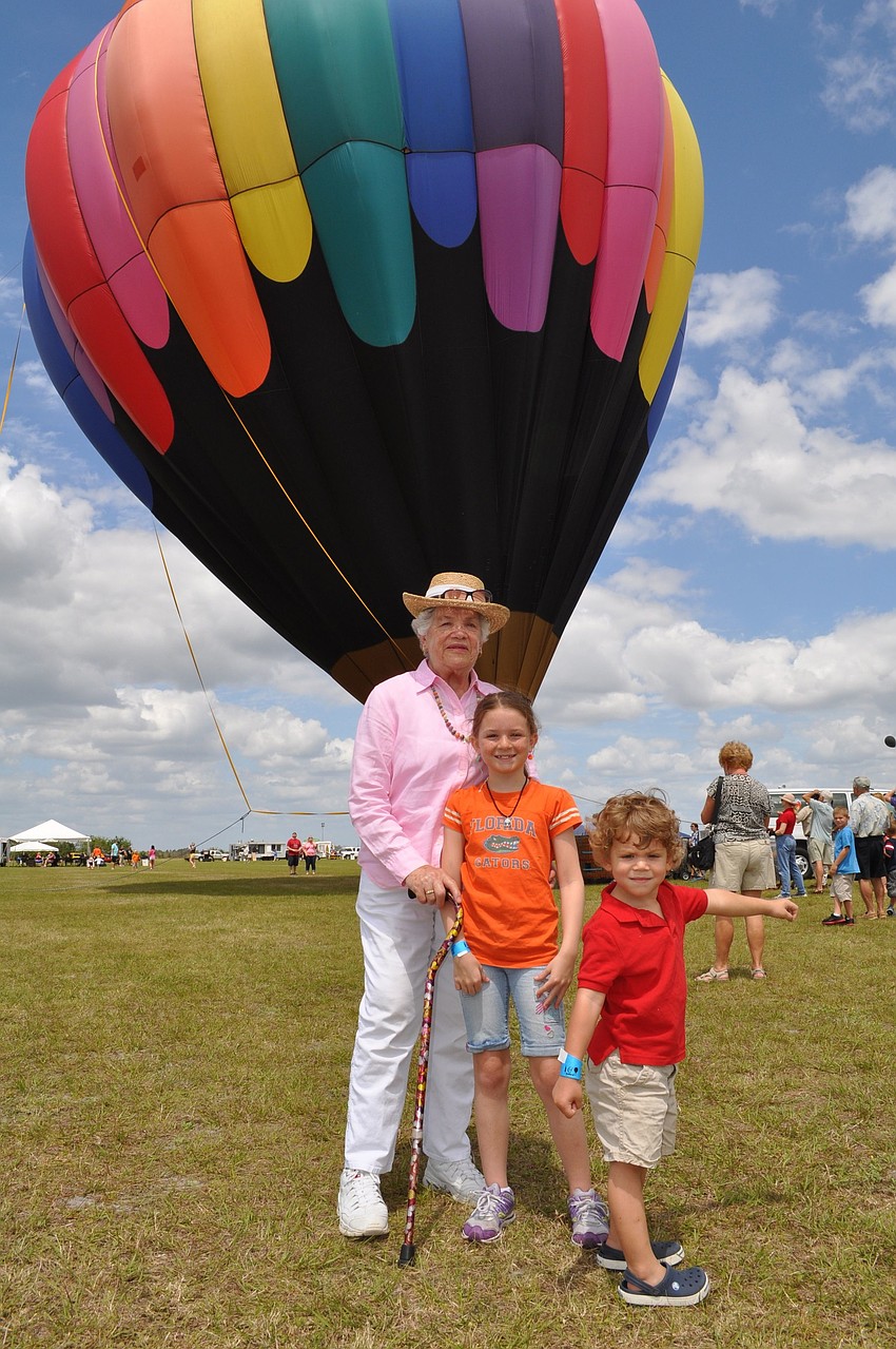 Dorothy Raleigh with her grandchildren Anna Valach, 8, and Liam Walker, 3.