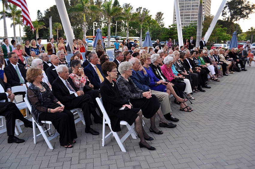 The guests enjoyed a performance by the students prior to dinner.