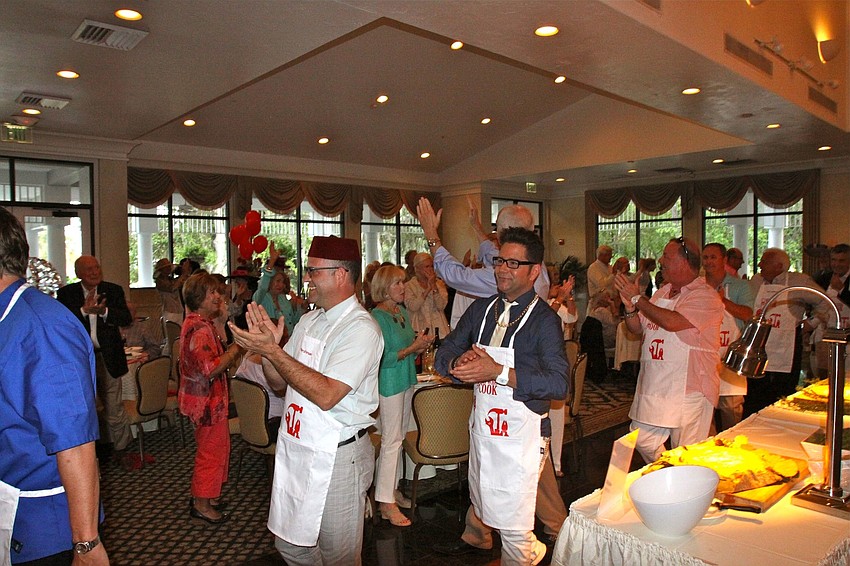 The chefs did their parade around the room prior to dinner being served.
