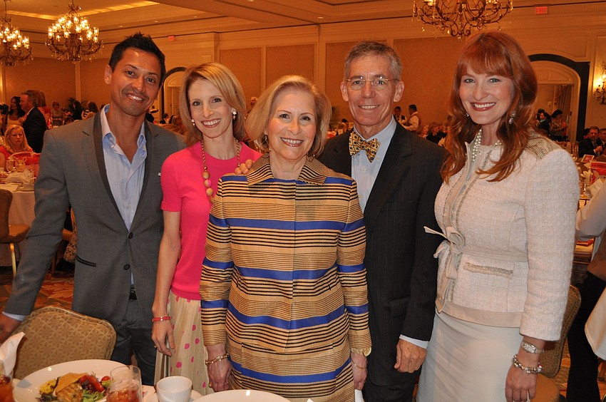 â€œShe Knows Where Sheâ€™s Goingâ€ honoree Lisa Walsh with Dex and Kate Honea, Matt Walsh and Emily Walsh at Celebration Luncheon