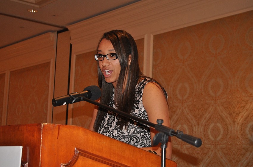 Shayla Brown, 2012 Girl of the Year, introduces the 2013 honoree.