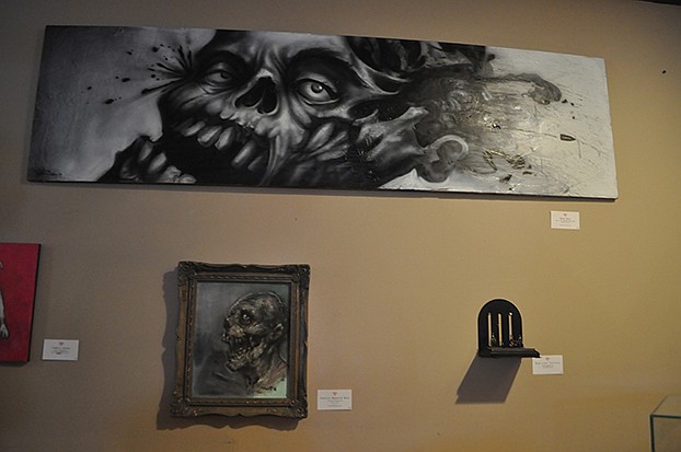 Artists displayed zombie-inspired artwork