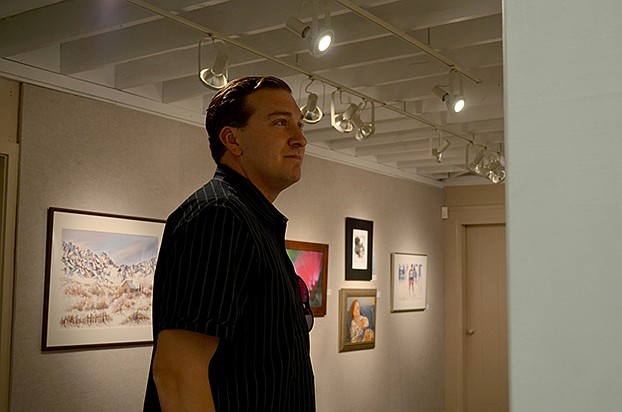 Ed Fagan admires the exhibit