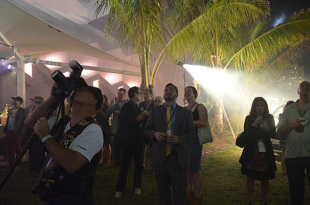 Guests watch fireworks