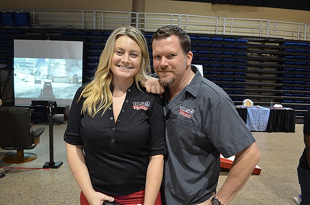 Nikki Clark and Frank the Tank