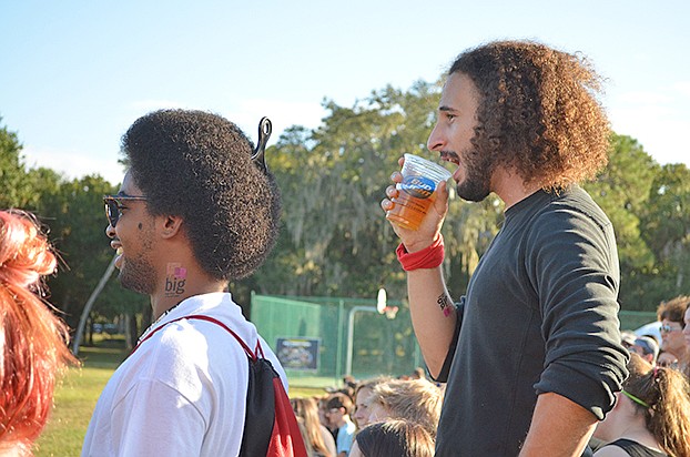 Students cheer from the stands