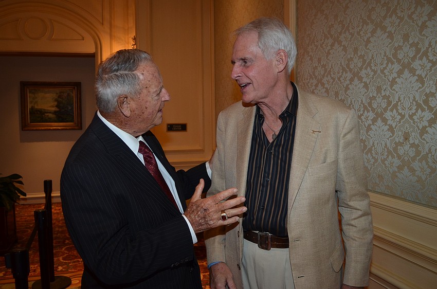 Former Florida State University and Hall of Fame football coach Bobby Bowden with Ken Kaucheck